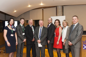 Everyone who spoke at the Rare Diseases Day reception at the Scottish Parliament in 2014 (Claire Tennant Photography)